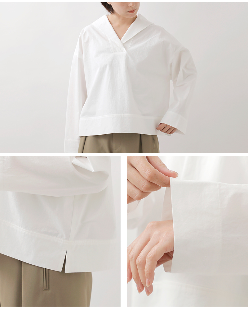 Ventdouest(ヴァンドウェスト)コットンブロードワッシャープルオーバーシャツve19602