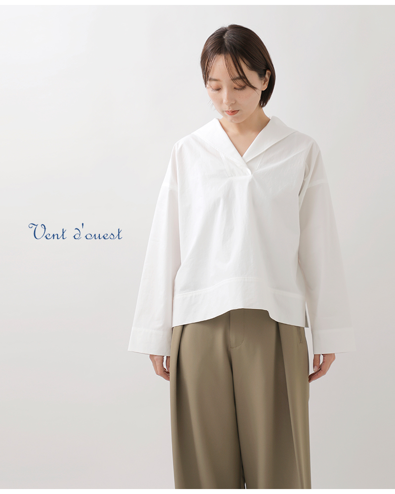 Ventdouest(ヴァンドウェスト)コットンブロードワッシャープルオーバーシャツve19602