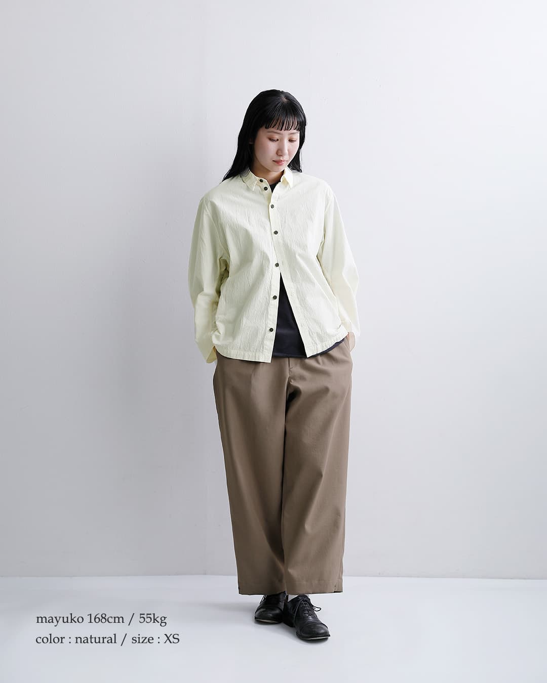 FIR MUMオーガニックコットン強撚ウェザー ビッグスリーブ シャツ vg-fr0102sf