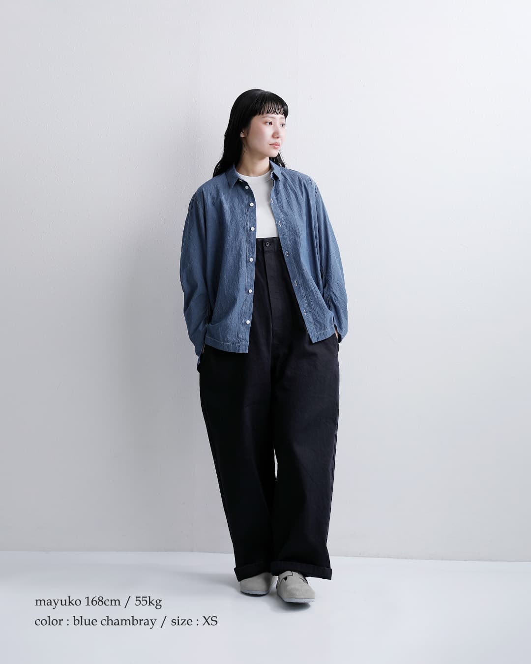 FIR MUMオーガニックコットン強撚ウェザー ビッグスリーブ シャツ vg-fr0102sf