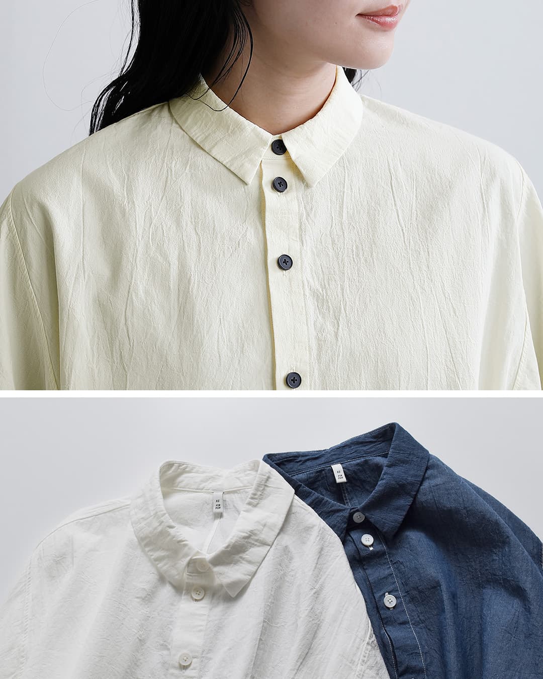 FIR MUMオーガニックコットン強撚ウェザー ビッグスリーブ シャツ vg-fr0102sf