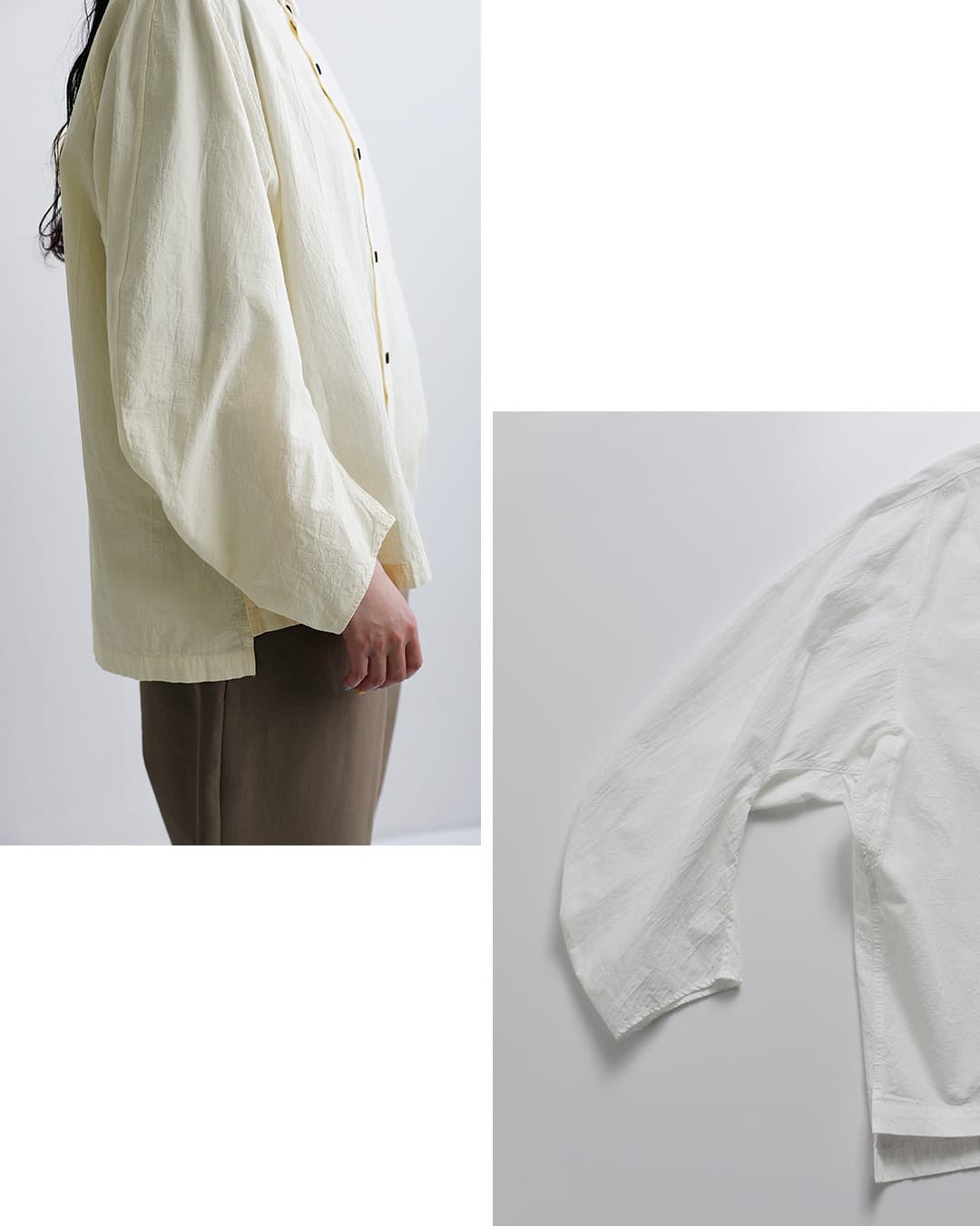 FIR MUMオーガニックコットン強撚ウェザー ビッグスリーブ シャツ vg-fr0102sf