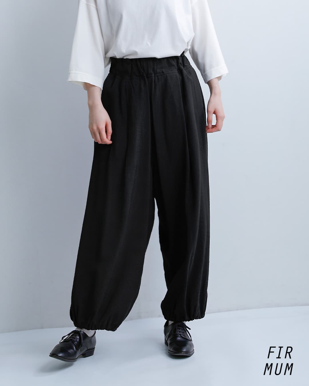 FIR MUMビスコースリネン スラブタッサー ニッカパンツ vg-fr1404pf