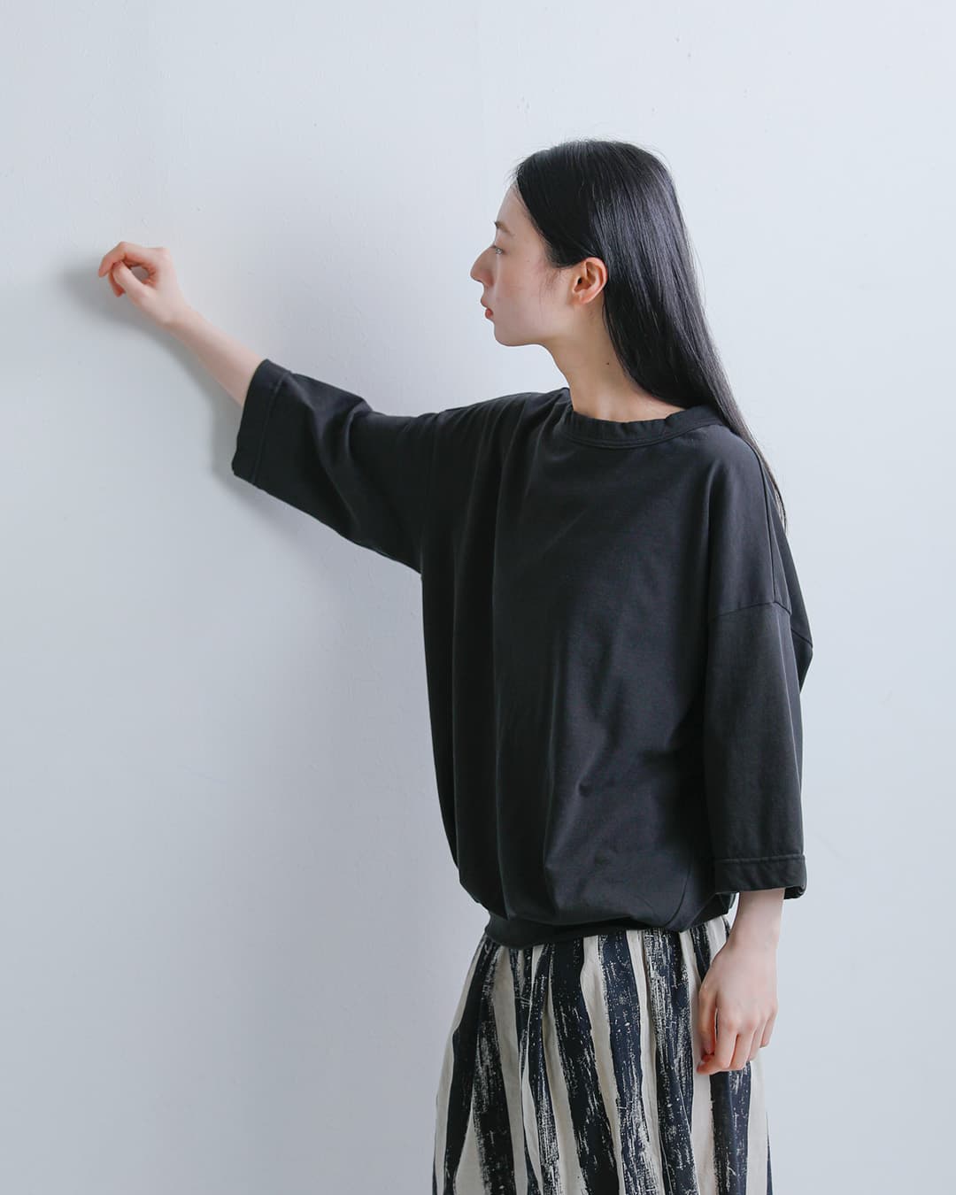 FIR MUM(フィル マム)強撚コットンヘビー天竺 オーバーサイズ タックイン Tシャツ vg-fr1804t6