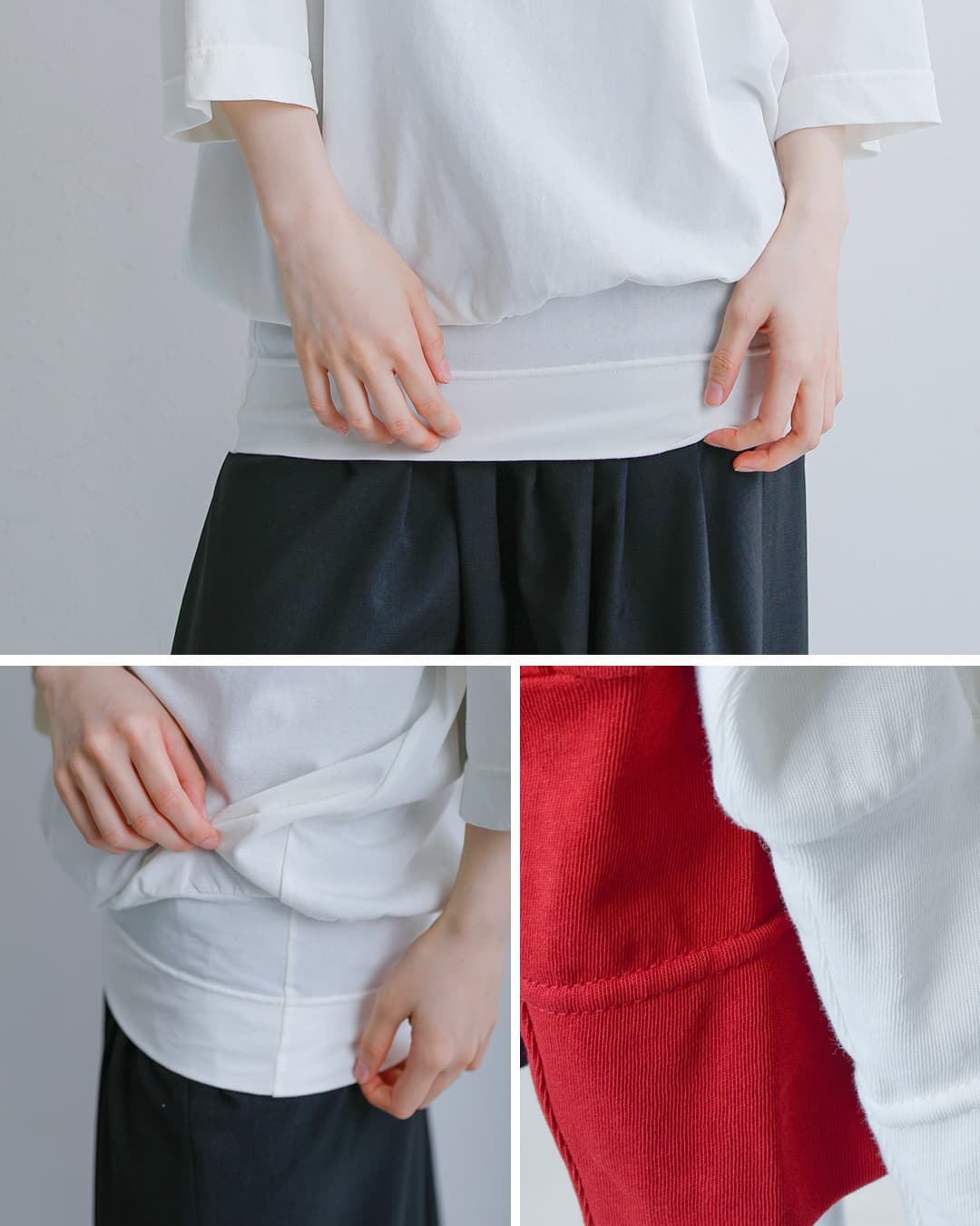 FIR MUM(フィル マム)強撚コットンヘビー天竺 オーバーサイズ タックイン Tシャツ vg-fr1804t6
