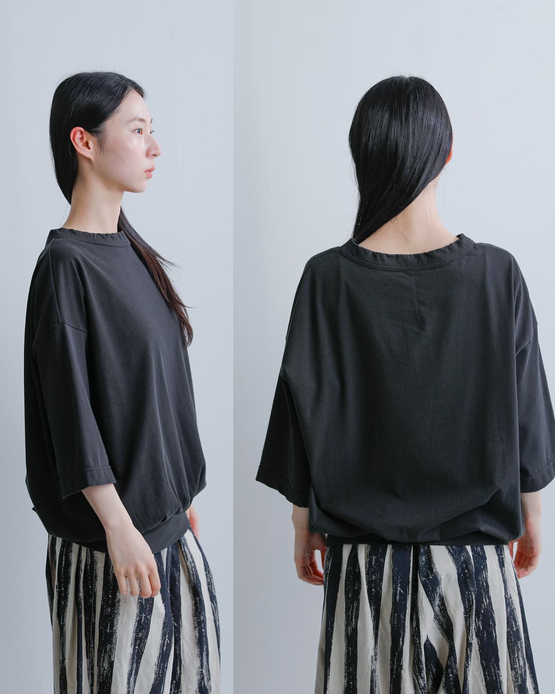 FIR MUM(フィル マム)強撚コットンヘビー天竺 オーバーサイズ タックイン Tシャツ vg-fr1804t6