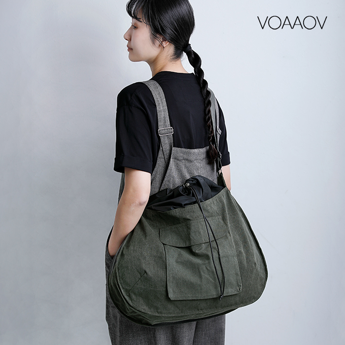 VOAAOVコットンナイロン ショルダーバッグ vodhb