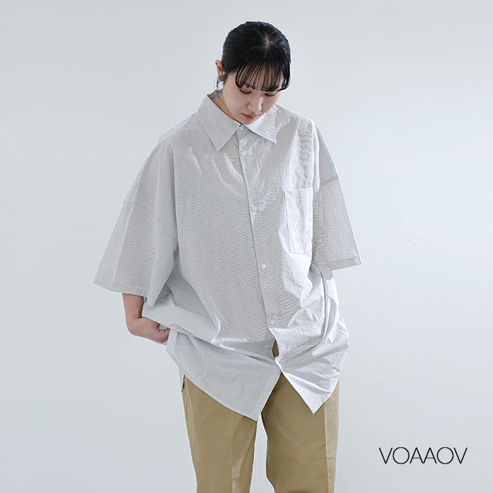 VOAAOV(ヴォアーブ)コットン半袖XXXXLシャツvosh-p082