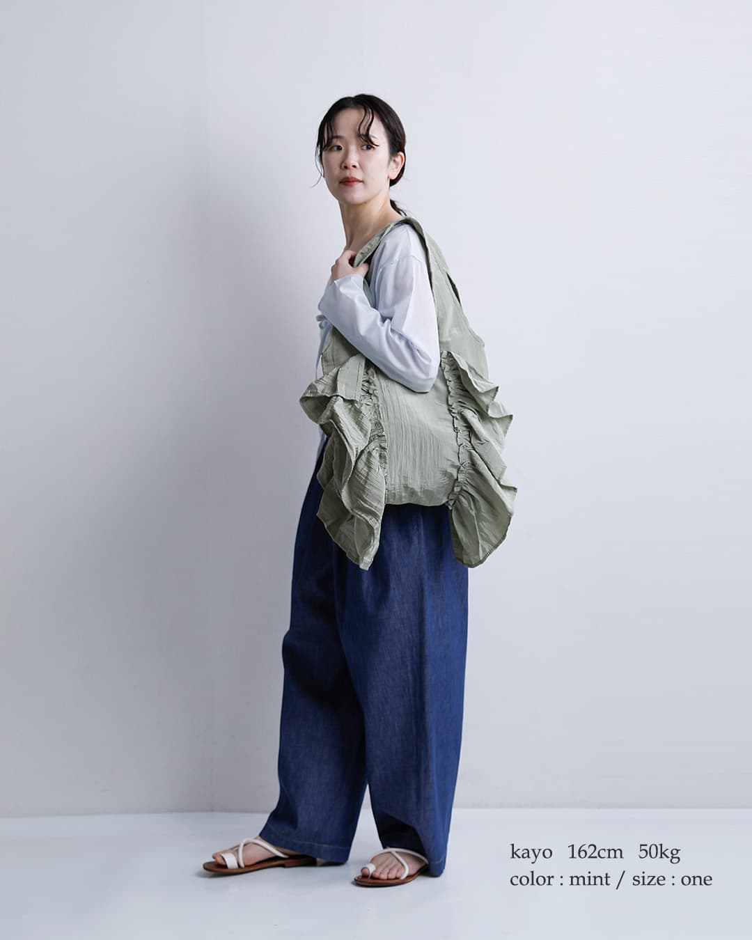 CACHELLIE(カシェリエ)ワッシャー フリル トートバッグ WASHER FRILL TOTE w-frill-tote
