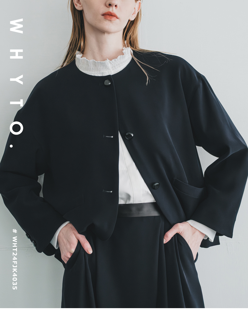 whyto(�z���C�g)�m�[�J���[�{�^���W���P�b�g�gnocollarbuttonjacket�hwht24fjk4035