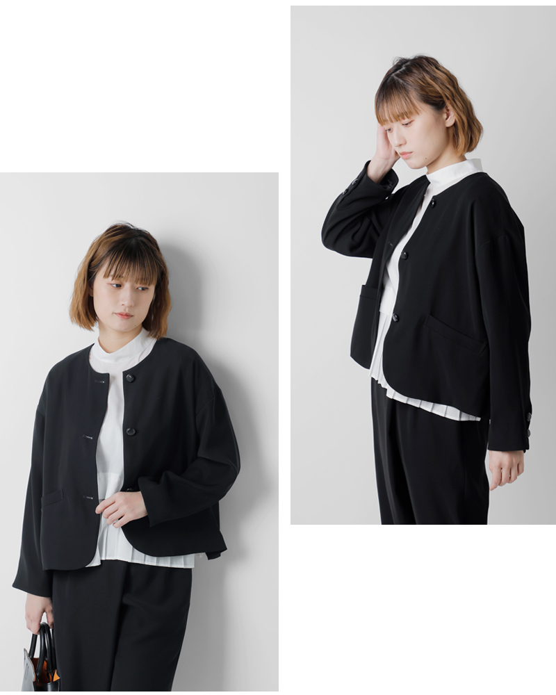 whyto(�z���C�g)�m�[�J���[�{�^���W���P�b�g�gnocollarbuttonjacket�hwht24fjk4035