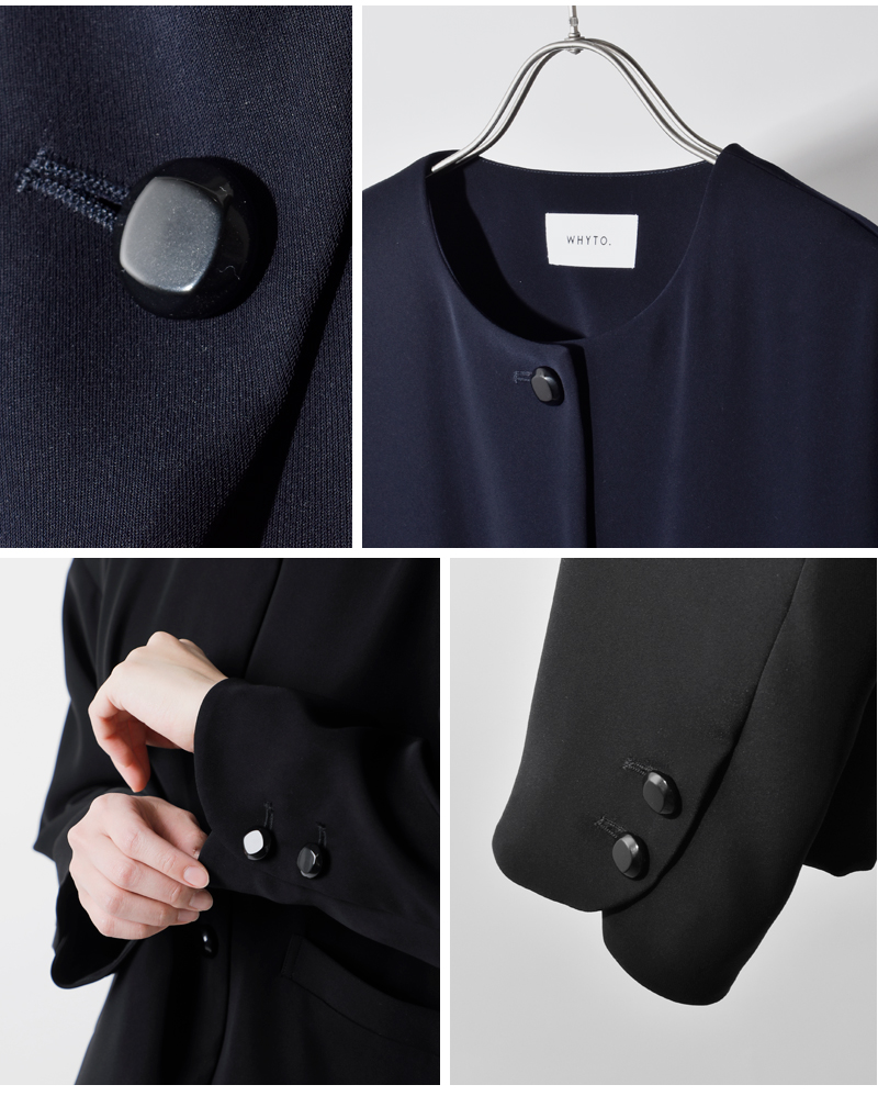 whyto(�z���C�g)�m�[�J���[�{�^���W���P�b�g�gnocollarbuttonjacket�hwht24fjk4035