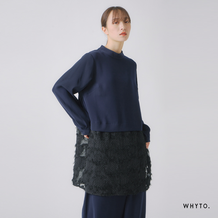 whyto(�z���C�g)���[�X�R���r�l�[�V�����V���[�g�h���X�glacecombinationshortdress�hwht25fbl4078