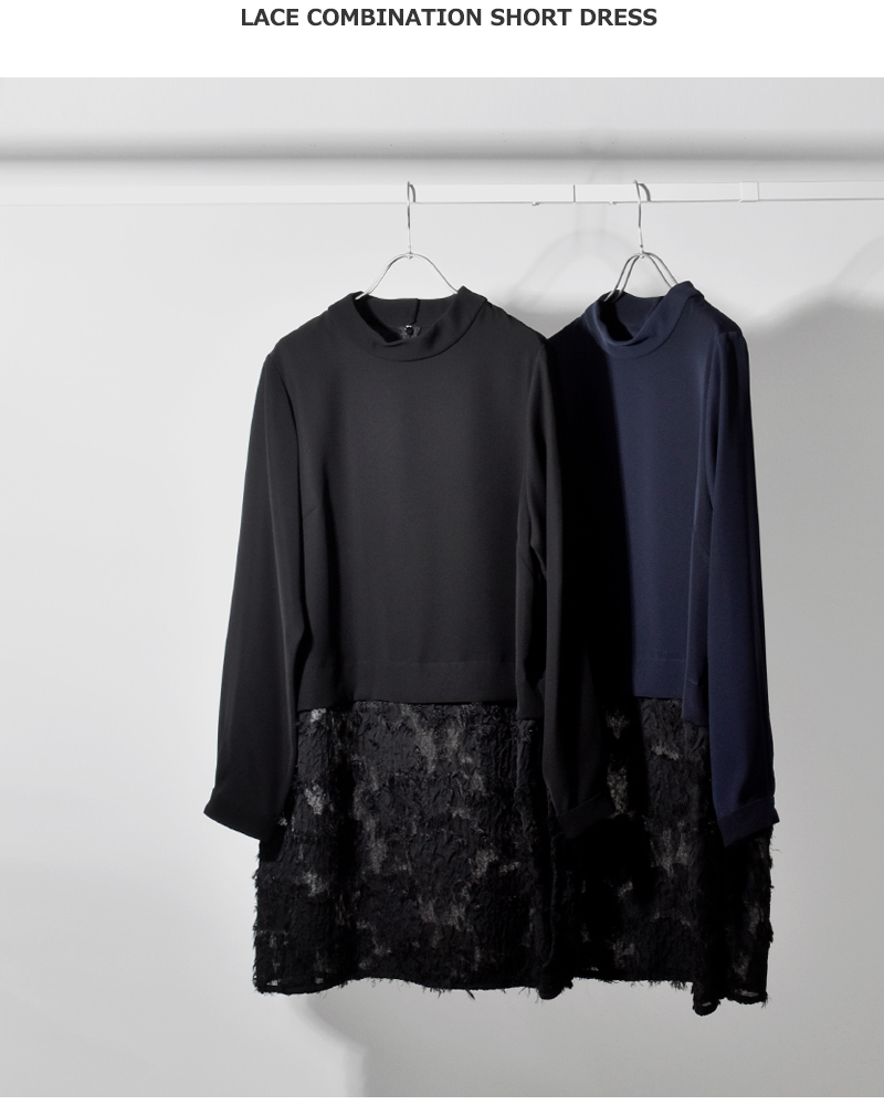 whyto(�z���C�g)���[�X�R���r�l�[�V�����V���[�g�h���X�glacecombinationshortdress�hwht25fbl4078