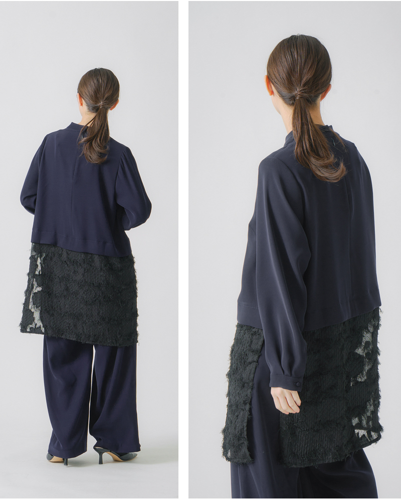 whyto(�z���C�g)���[�X�R���r�l�[�V�����V���[�g�h���X�glacecombinationshortdress�hwht25fbl4078