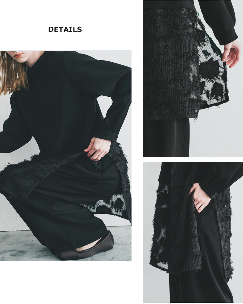 whyto(�z���C�g)���[�X�R���r�l�[�V�����V���[�g�h���X�glacecombinationshortdress�hwht25fbl4078