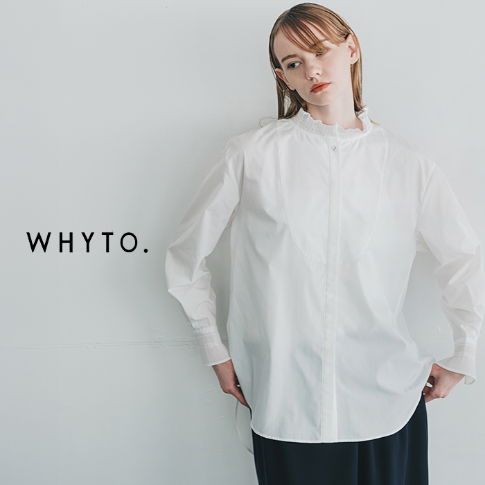 whyto(�z���C�g)�v���[�c�f�U�C���u���E�X�gpleatsdesignblouse�hwht25fbl4083