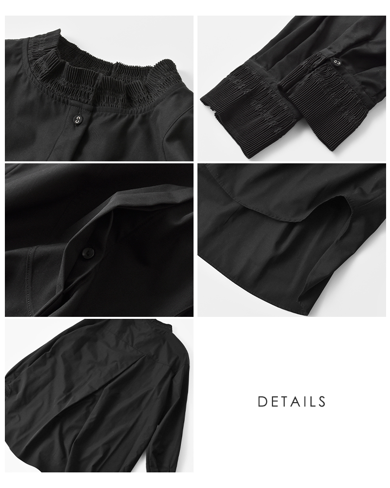 whyto(�z���C�g)�v���[�c�f�U�C���u���E�X�gpleatsdesignblouse�hwht25fbl4083