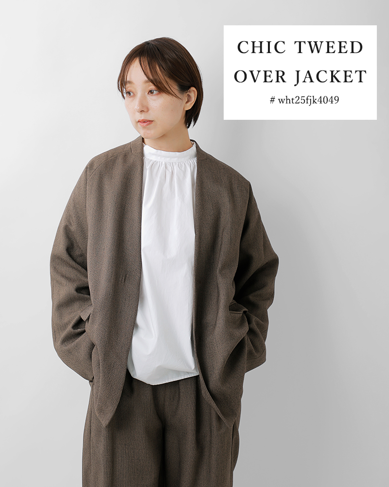 whyto(�z���C�g)�V�b�N�c�C�[�h�I�[�o�[�W���P�b�g�gchictweedoverjacket�hwht25fjk4049