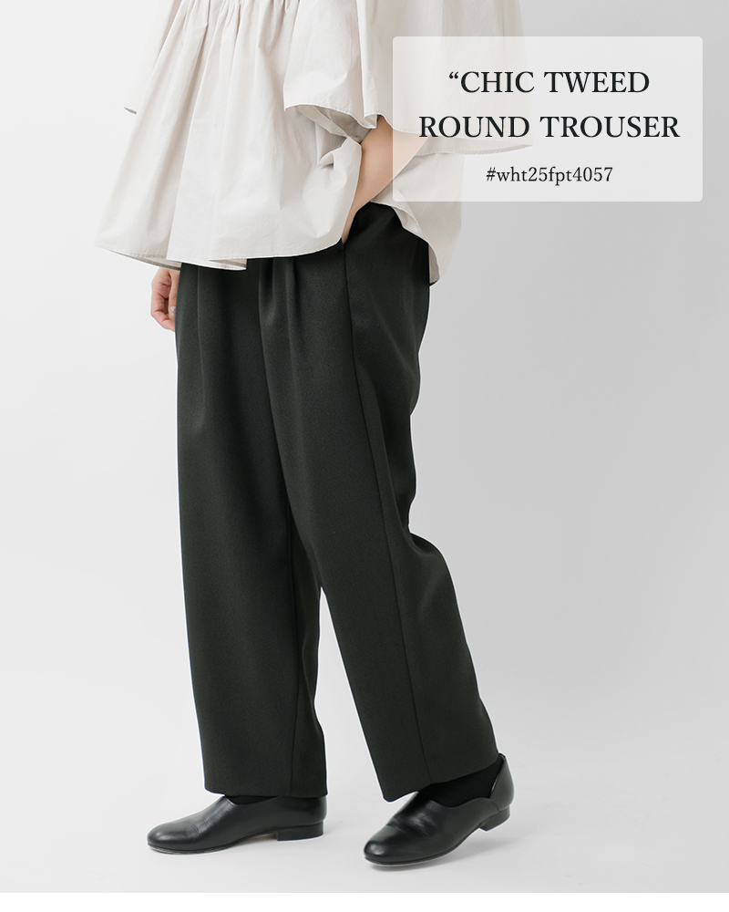 whyto(�z���C�g)�V�b�N�c�C�[�h���E���h�g���E�U�[�p���c�gchictweedroundtrouser�hwht25fpt4057