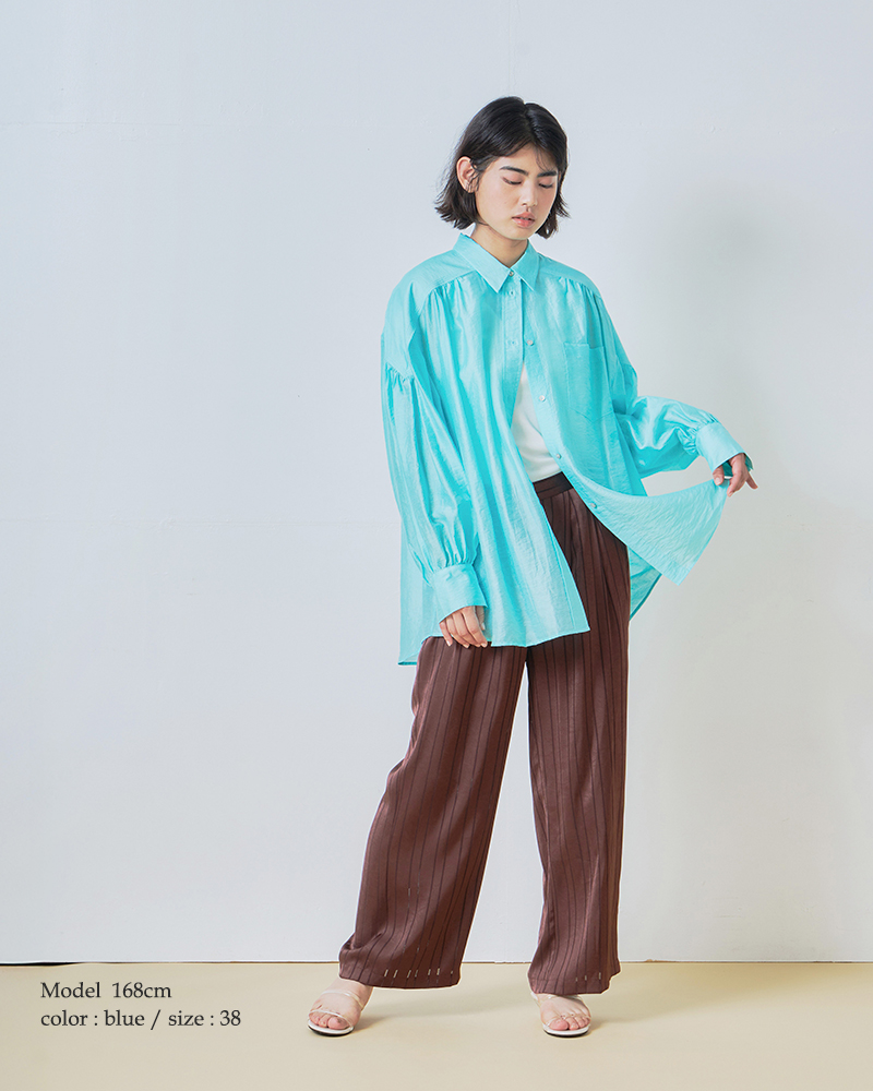 whyto(ホワイト)シアーボリュームブラウス“sheervolumeblouse”wht25hbl4065