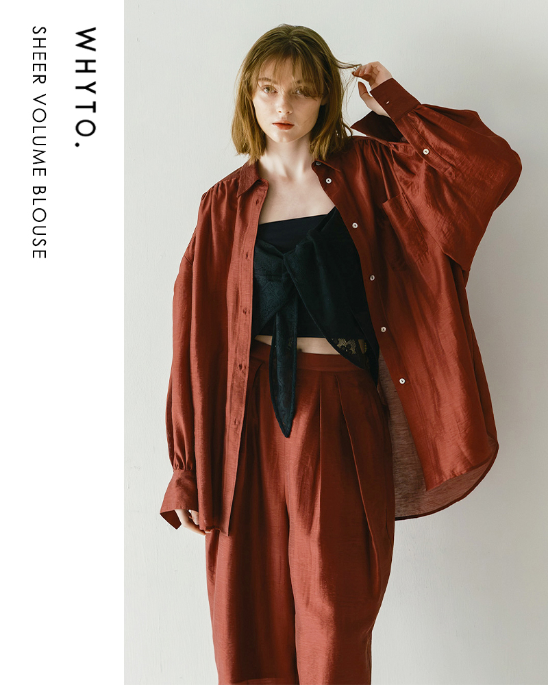 whyto(ホワイト)シアーボリュームブラウス“sheervolumeblouse”wht25hbl4065