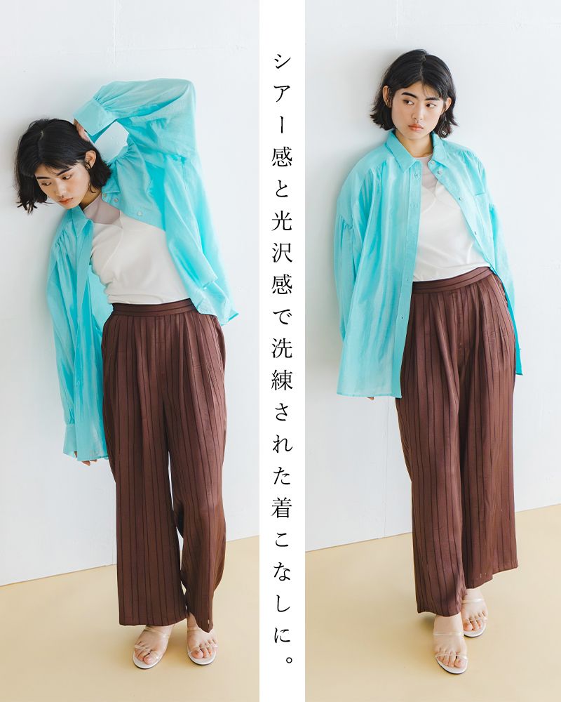 whyto(ホワイト)シアーボリュームブラウス“sheervolumeblouse”wht25hbl4065