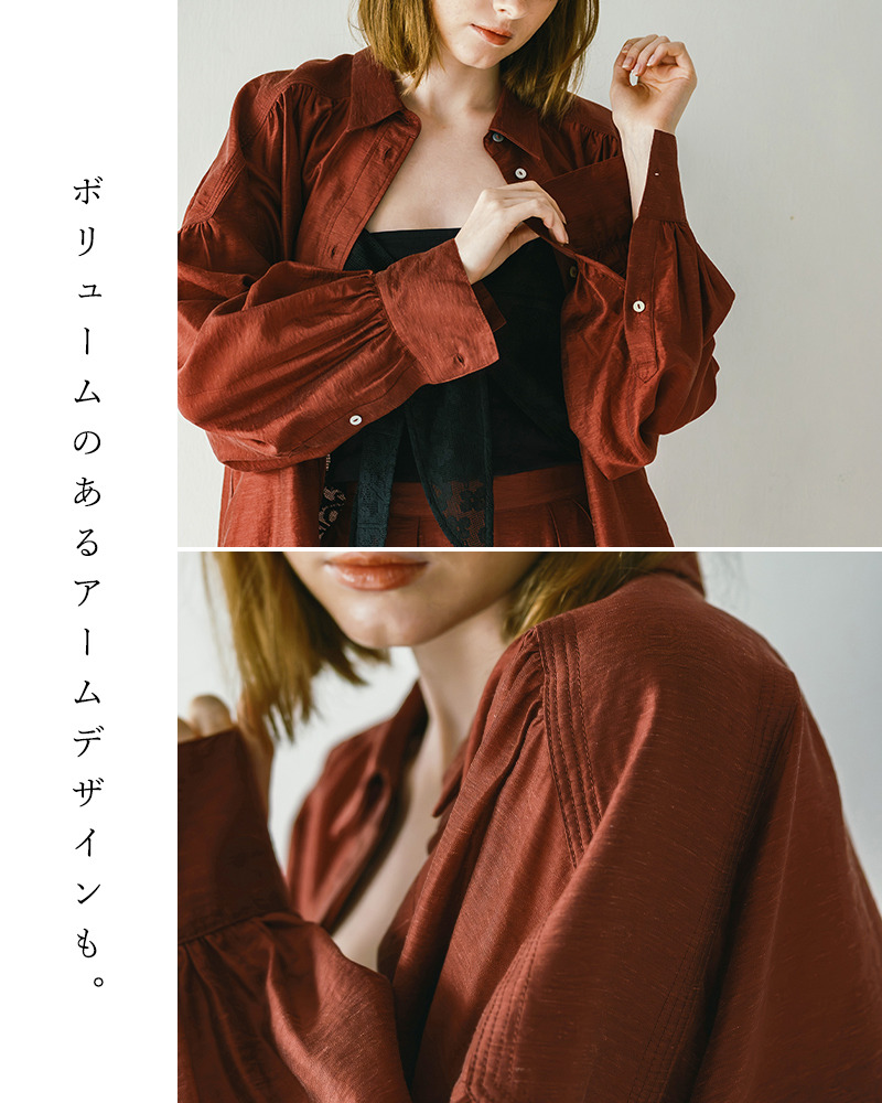 whyto(ホワイト)シアーボリュームブラウス“sheervolumeblouse”wht25hbl4065