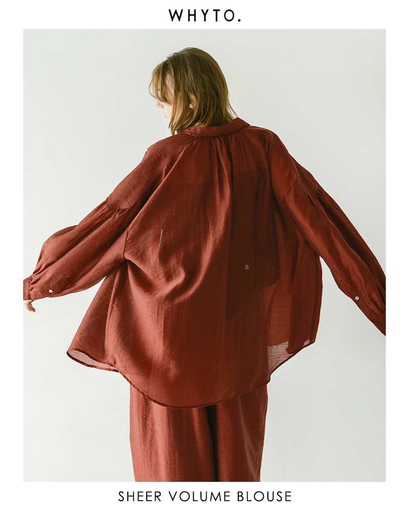 whyto(ホワイト)シアーボリュームブラウス“sheervolumeblouse”wht25hbl4065