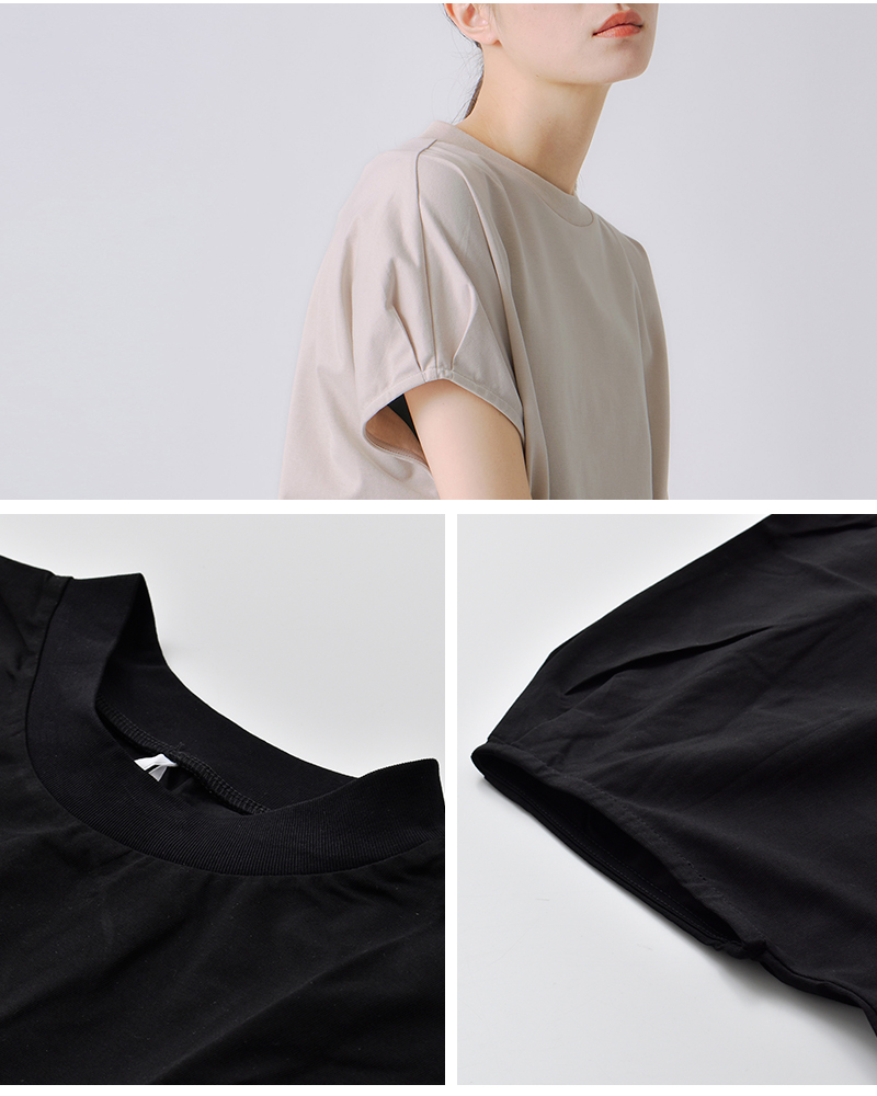 whyto(�z���C�g)�R�b�g���h���b�v�t�����`�X���[�uT�V���cdropfrenchsleevesteewht25hbl4071