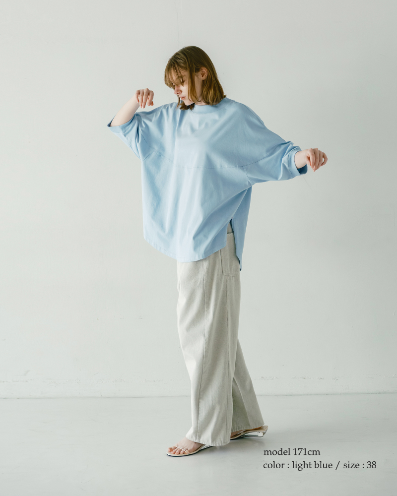 whyto(ホワイト)ラウンドスイッチTシャツ“roundswitchtee”wht25hbl4073