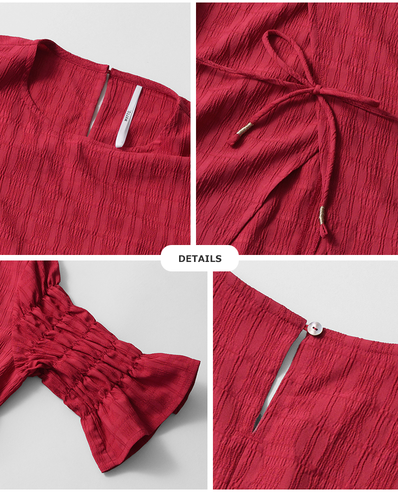 whyto(ホワイト)袖シャーリングスリットレイヤードブラウス“slitlayeredblouse”wht26hbl4086