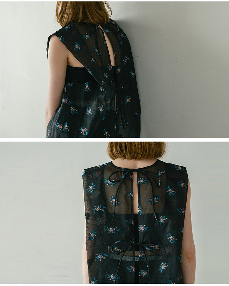 whyto(�z���C�g)�}���x���[�V���N�o�b�N�I�[�v���V�A�[�t�����[�u���E�X�gbackopensheerflowerblouse�hwht26hbl4091