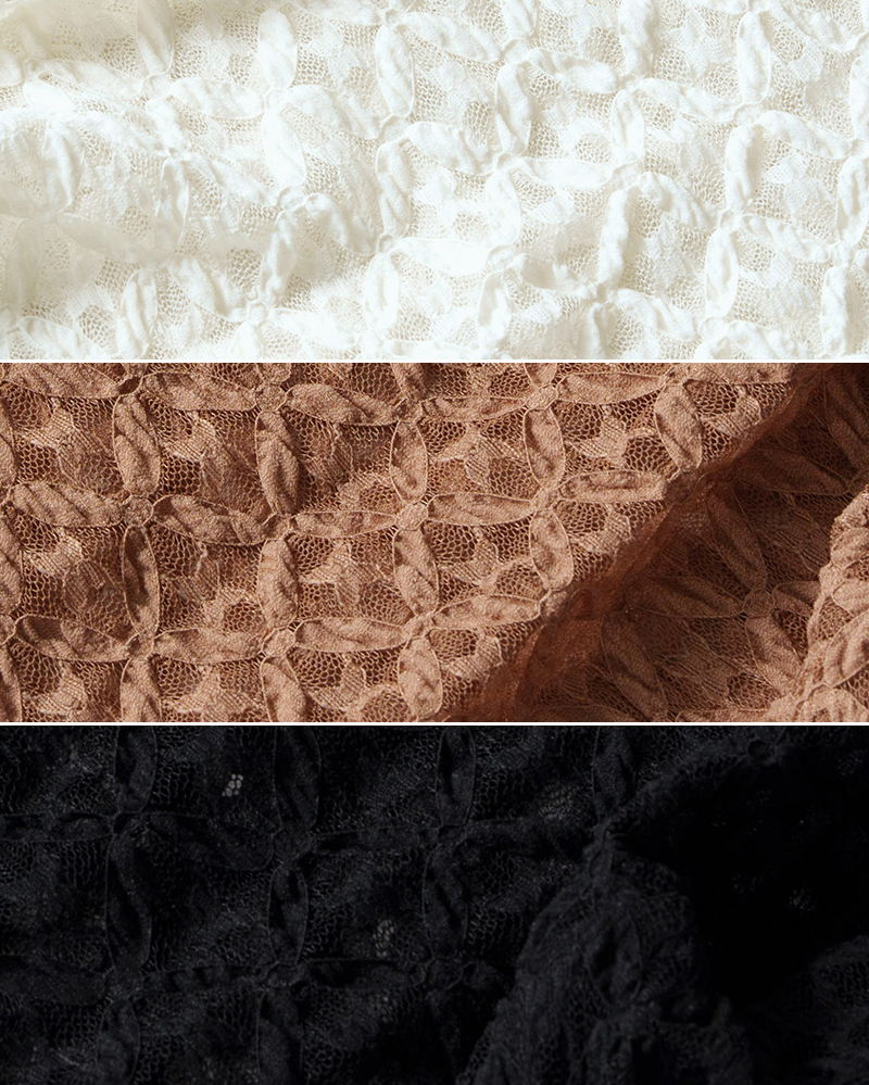 whyto(�z���C�g)�t���A�X���[�u���[�X�u���E�X�gflaresleevelaceblouse�hwht26hbl4094