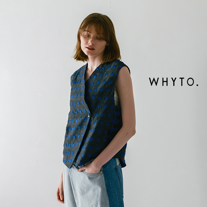 whyto(�z���C�g)�W���K�[�h�A�V�����g���[�x�X�g�gjacquardasymmetryvest�hwht26hbl4095