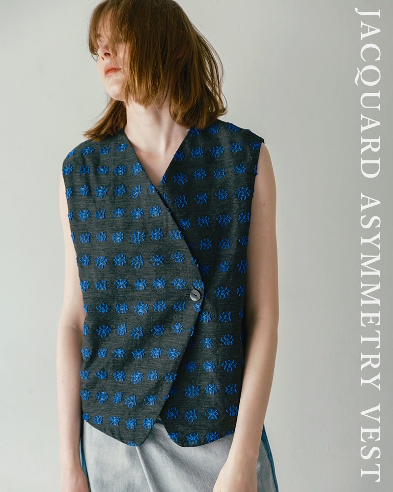 whyto(�z���C�g)�W���K�[�h�A�V�����g���[�x�X�g�gjacquardasymmetryvest�hwht26hbl4095