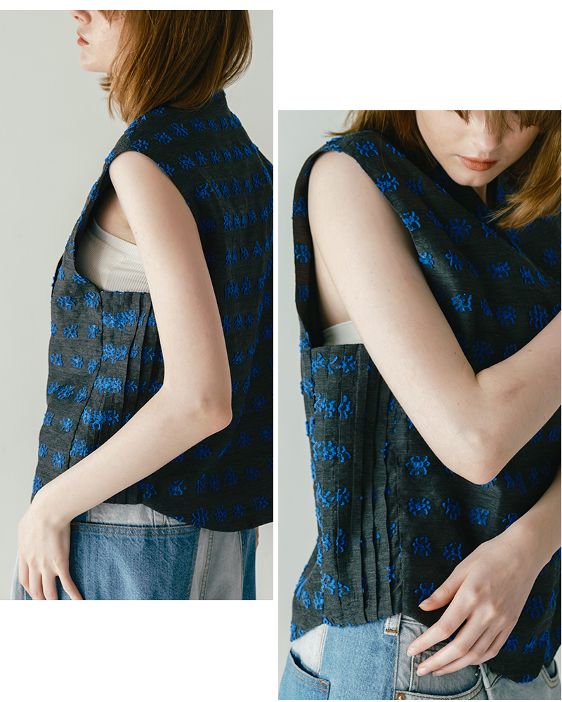 whyto(�z���C�g)�W���K�[�h�A�V�����g���[�x�X�g�gjacquardasymmetryvest�hwht26hbl4095