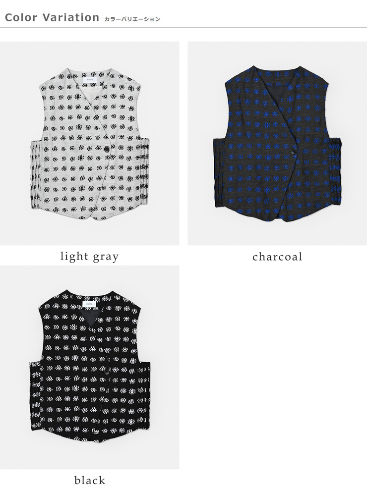 whyto(�z���C�g)�W���K�[�h�A�V�����g���[�x�X�g�gjacquardasymmetryvest�hwht26hbl4095