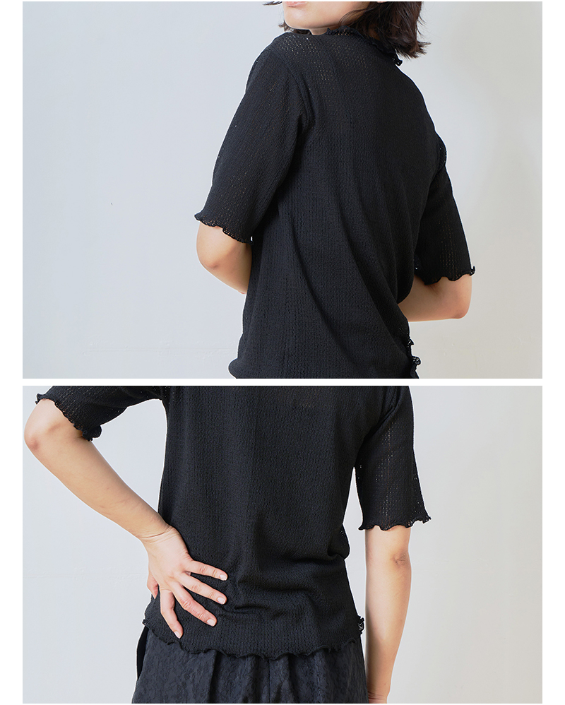 whyto(�z���C�g)�����E���b�N�l�b�N�V�A�[���[�X�u���E�X�gsheerlaceblouse�hwht26hbl4097