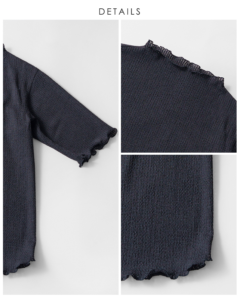 whyto(�z���C�g)�����E���b�N�l�b�N�V�A�[���[�X�u���E�X�gsheerlaceblouse�hwht26hbl4097