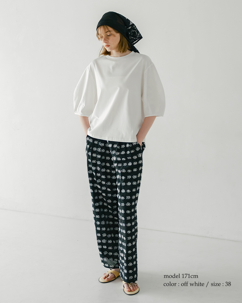 whyto(ホワイト)コットンカーブスリーブTシャツ“curvesleevetee”wht26hcs4012