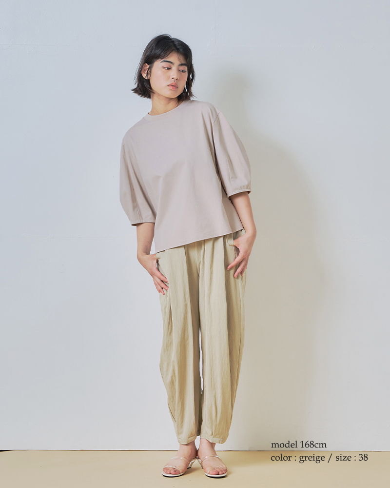 whyto(ホワイト)コットンカーブスリーブTシャツ“curvesleevetee”wht26hcs4012