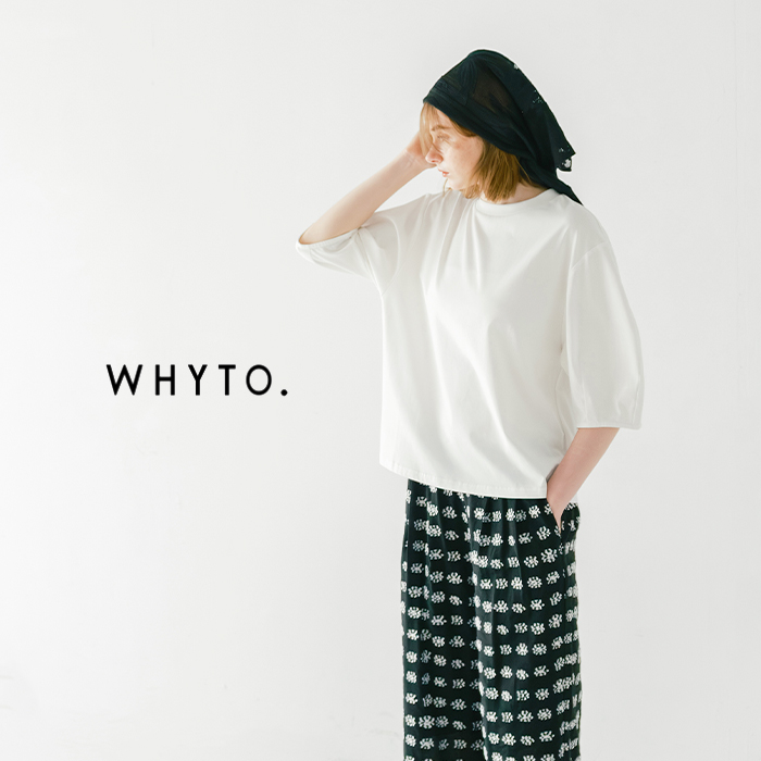 whyto(ホワイト)コットンカーブスリーブTシャツ“curvesleevetee”wht26hcs4012