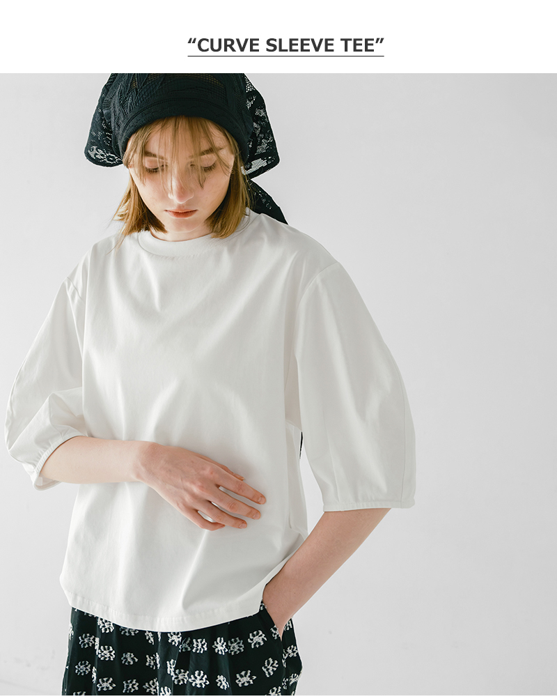 whyto(ホワイト)コットンカーブスリーブTシャツ“curvesleevetee”wht26hcs4012
