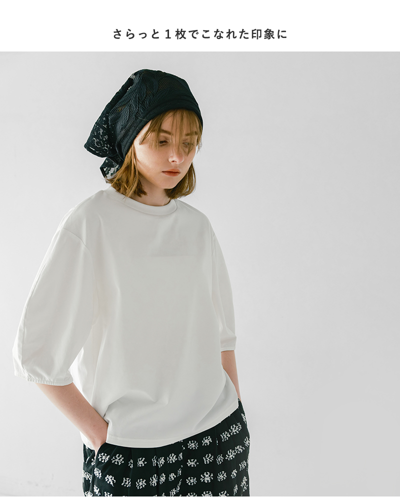 whyto(ホワイト)コットンカーブスリーブTシャツ“curvesleevetee”wht26hcs4012