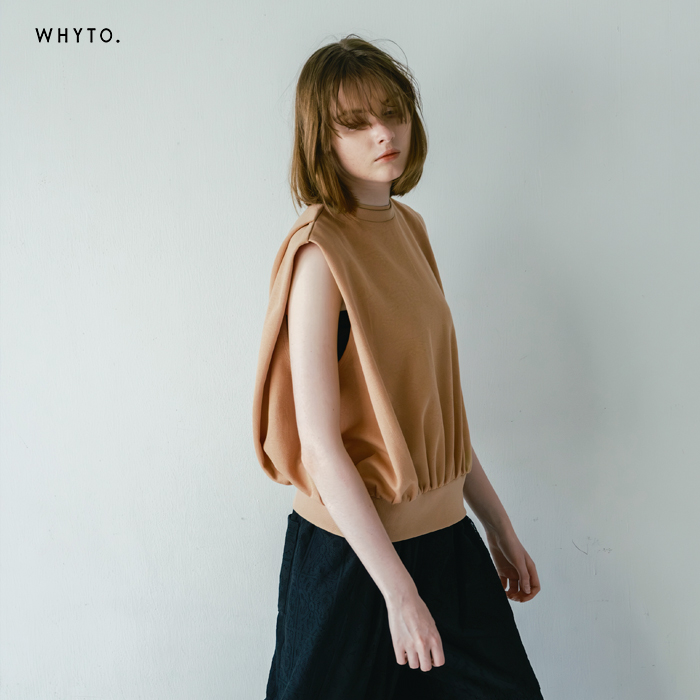 whyto(�z���C�g)�V�����_�[�f�U�C���^�b�N�g�b�v�X�gshouldertucktops�hwht26hcs4091