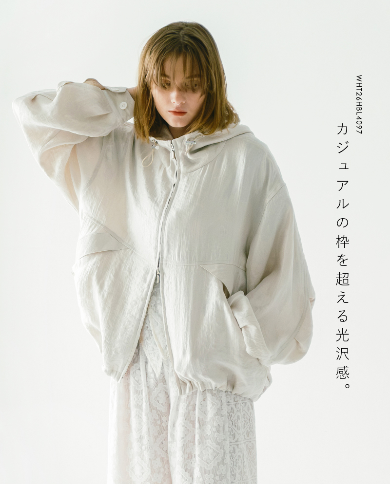 whyto(�z���C�g)�V���C�j�[�t�[�f�B�[�u���]���gshinyhoodieblouson�hwht26hjk4055