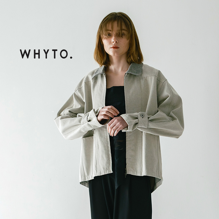whyto(�z���C�g)�R�b�g���f�j���_�u���W�b�v�W���P�b�g�gdenimzipjacket�hwht26hjk4060