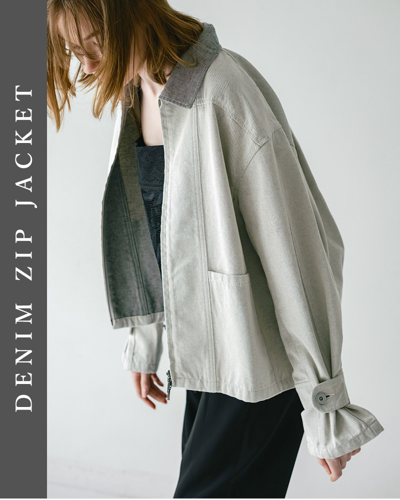 whyto(�z���C�g)�R�b�g���f�j���_�u���W�b�v�W���P�b�g�gdenimzipjacket�hwht26hjk4060