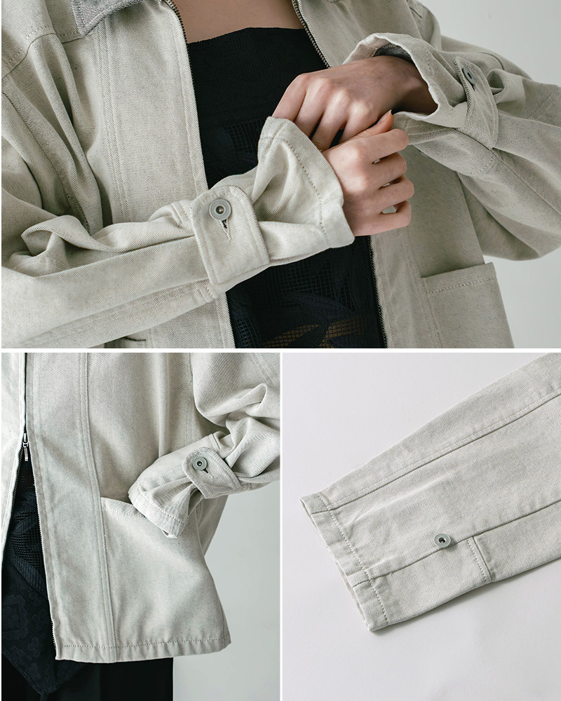 whyto(�z���C�g)�R�b�g���f�j���_�u���W�b�v�W���P�b�g�gdenimzipjacket�hwht26hjk4060